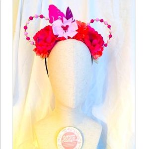 Princess Pink Bow Disney Beaded Minnie Mouse Ears